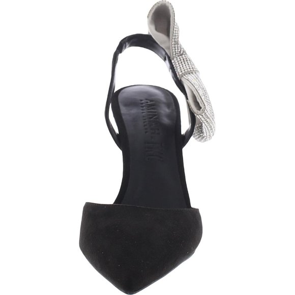 INC Womens pointy toe suede cystal bow heel/INC formal heels - Picture 2 of 3